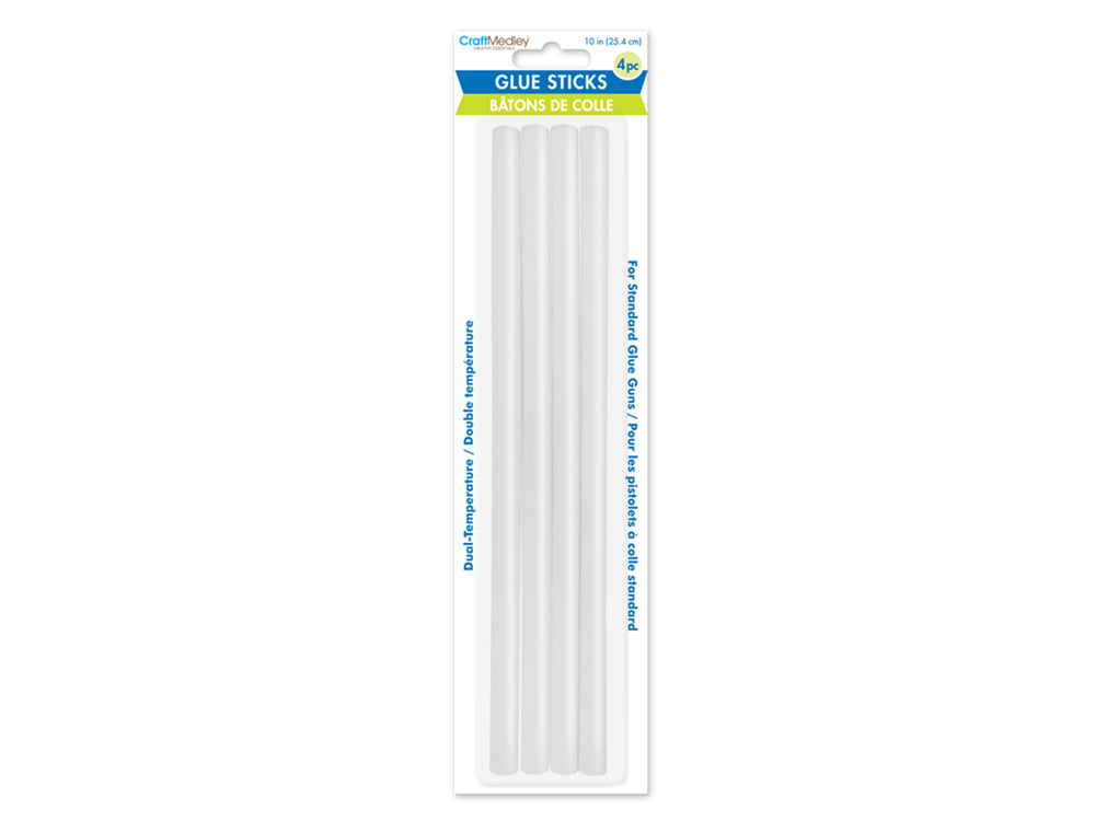 Craft Medley Glue Sticks: 10" Standard Dual Temp x4 11mm Thick