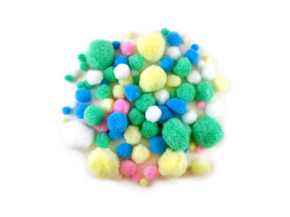 Krafty Kids: Pom-Poms Jumbo Pack x90 Pastel Colors Asst