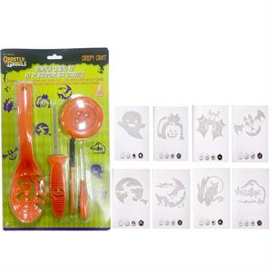 Ghostly G. 6pcs Pumpkin Carving Kit w/Stencil Book,B/C