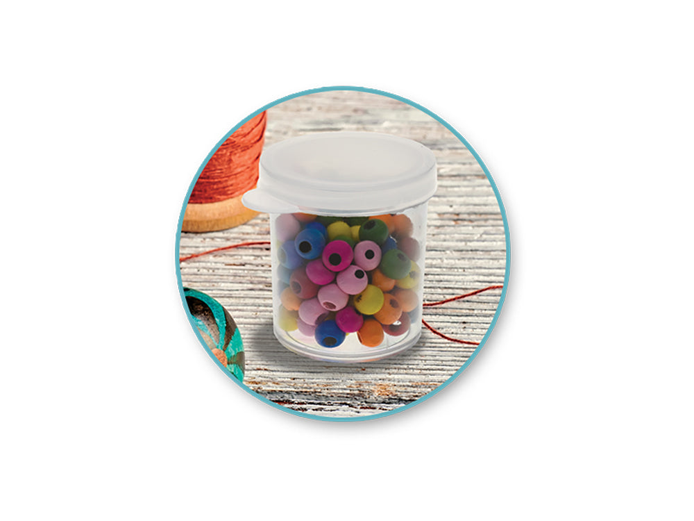 Craft/Bead Storage: 20ml (0.68 fl oz) Craft Storage Cups w/Lids x6