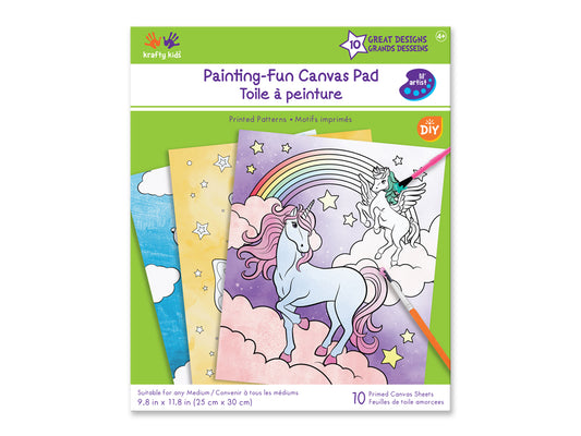 Krafty Kids: 9.8x11.8" Lil' Artist Canvas Pad w/Design Outlines 10Sht Asst A) Fantasia