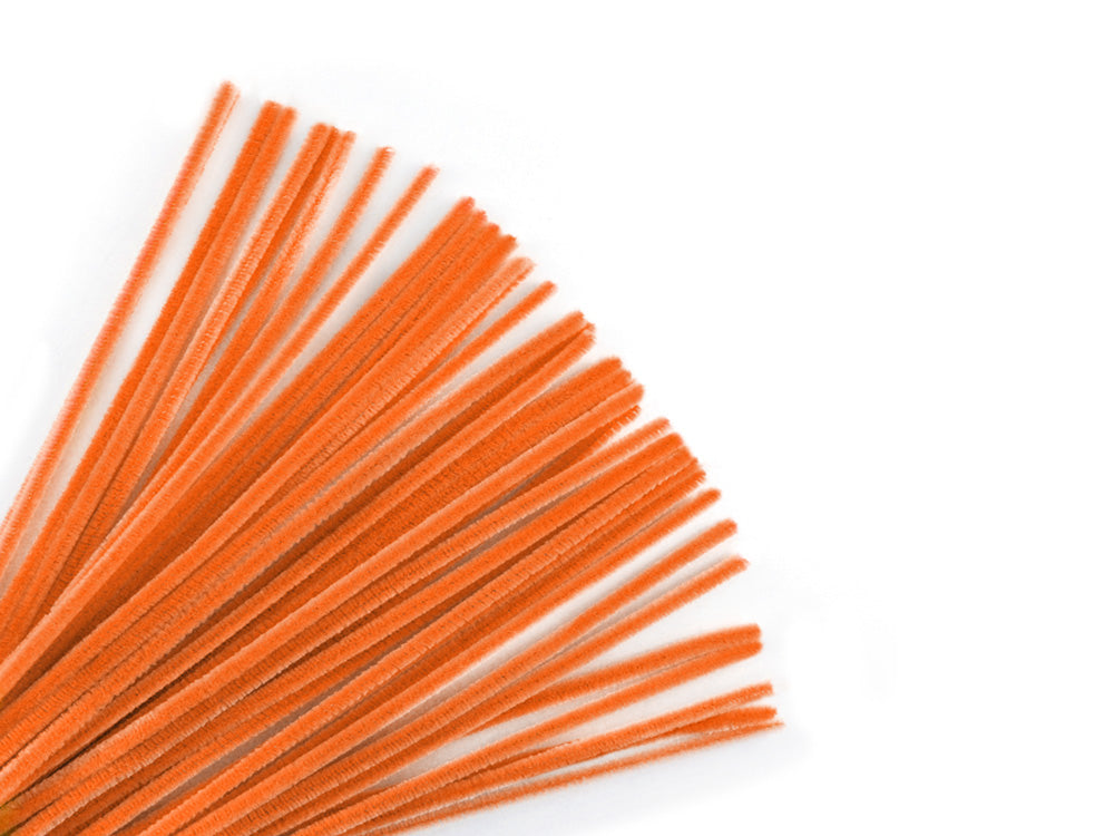 Chenille Stems: 6mmx30cm Standard Pipe Cleaners 40pc J) Orange