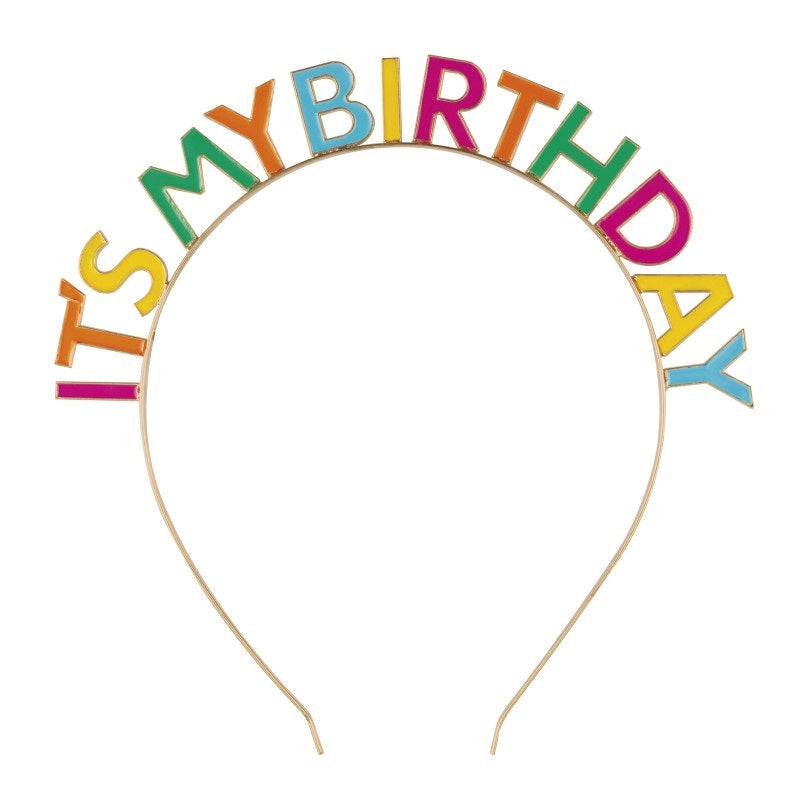 Enamel "It's My Birthday" Headband