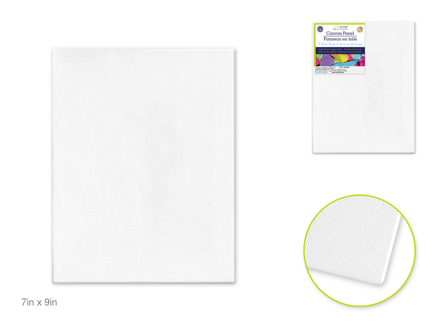 Canvas Panels Primed: 7"x9" Artist Quality