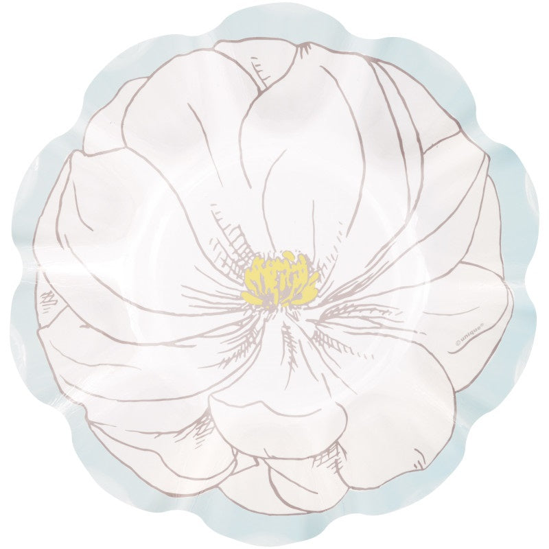 Garden Party Flower Shaped 7" Paper Bowls  8ct