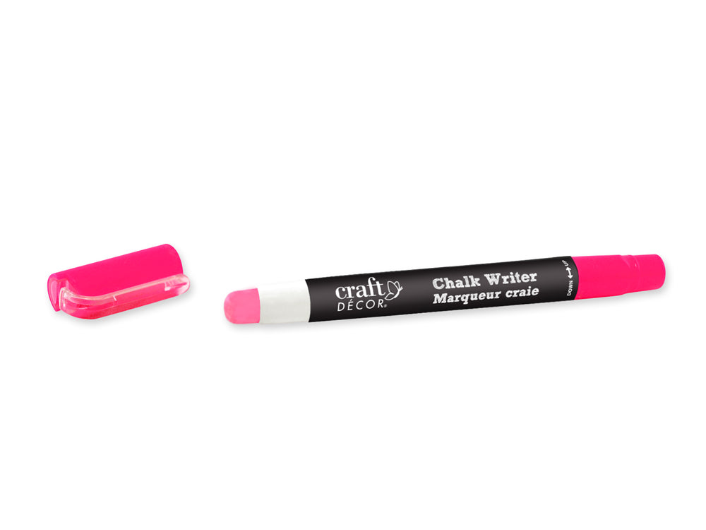 Craft Decor: Chalk Writer Blister-Carded B) Neon Pink
