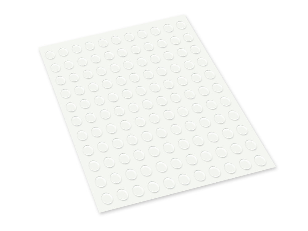 Clear Glue Pads: 1/4" Round 121pc High-Tack Flat Acid free
