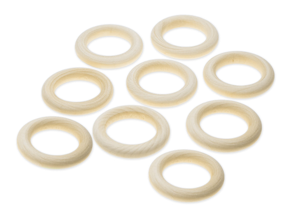Craftwood: 35mm Craft Rings x9 Natural