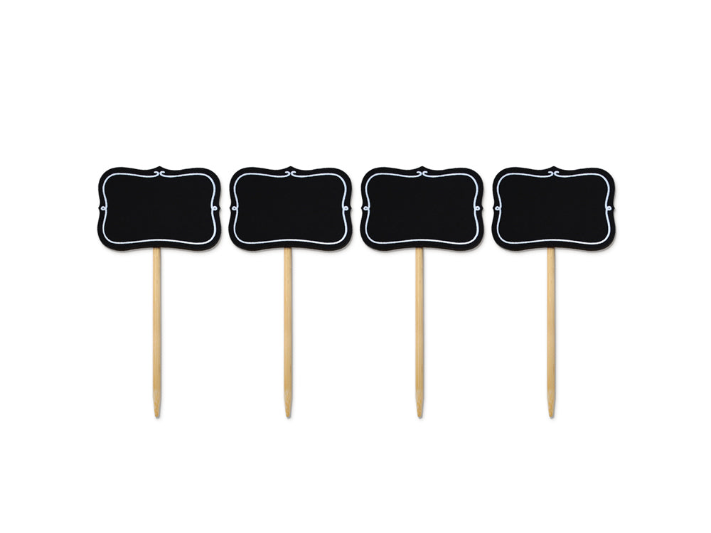Craft Decor: Chalk-It-Up Wood Stakes 6.6cmx4.5cmx15cm 4pc B) Natural Bracket Border