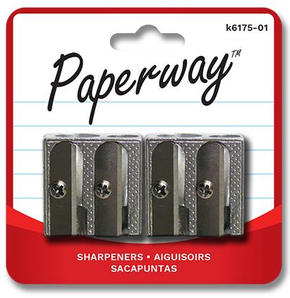 PENCIL SHARPENERS - 2 PCS METAL, DOUBLE