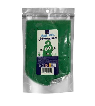 MAGIC CLAY-100G-GREEN GLITTER 19.8*12*1