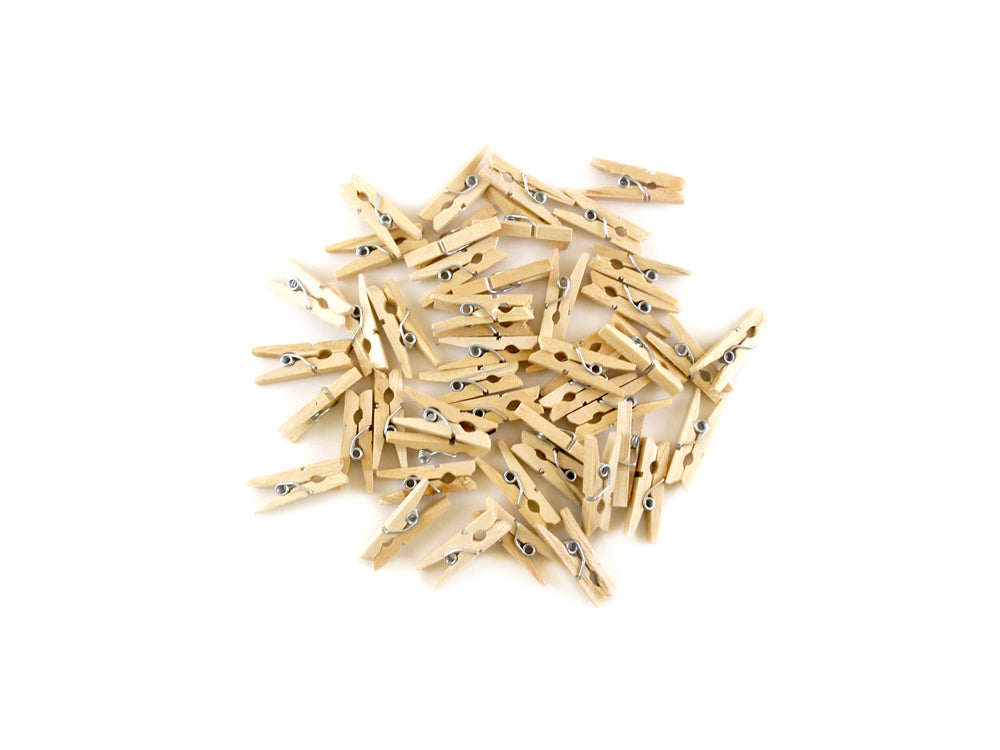Craftwood: 1" Mini Clothespins Natural 45/pk