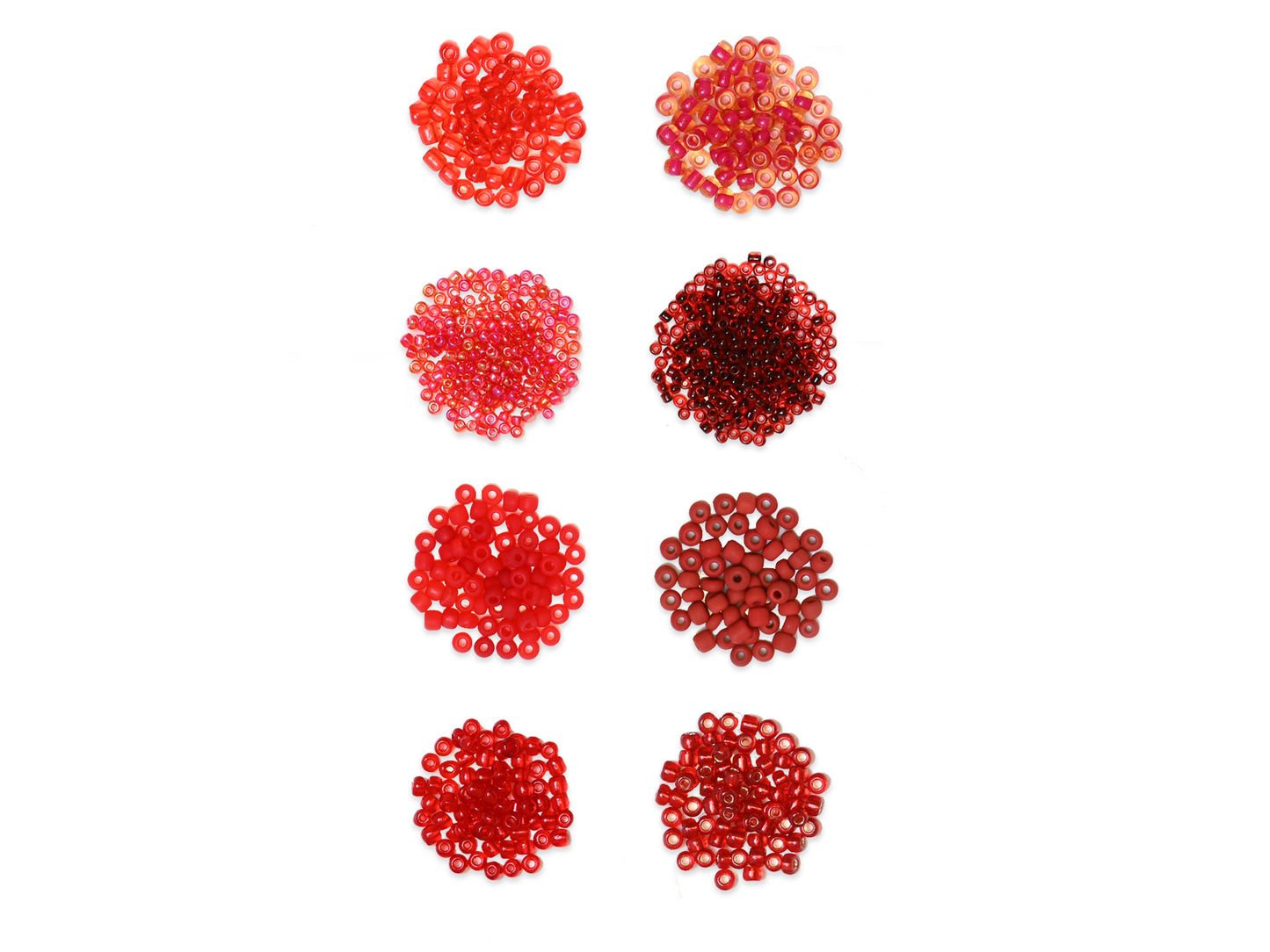 Glass Bead Kit: Rocailles/Seed Beads/Bugles 45g ULTIMIX H) Rouge