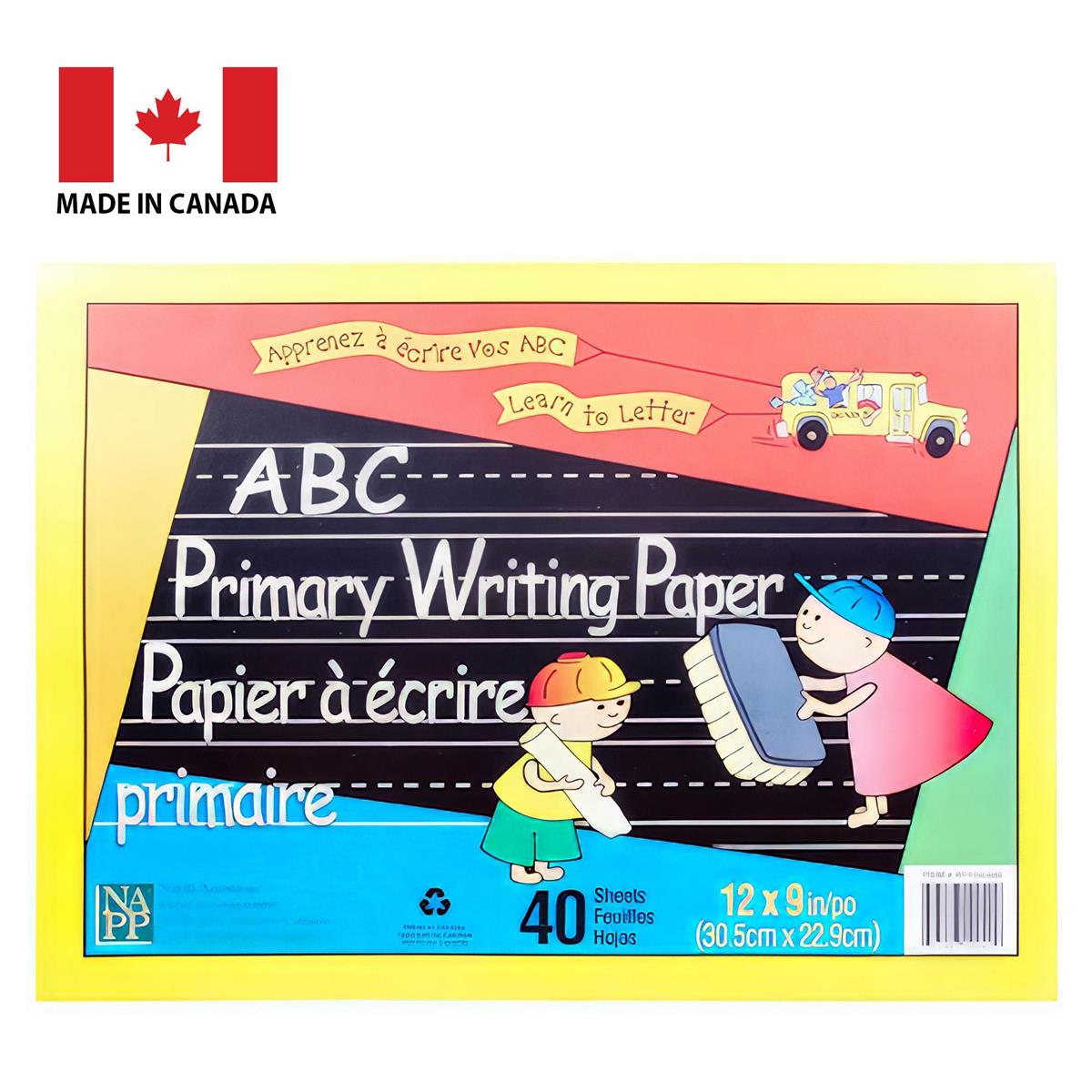 40-sheet 9" x 12" ABC Guideline, ruled, bulk (20289)