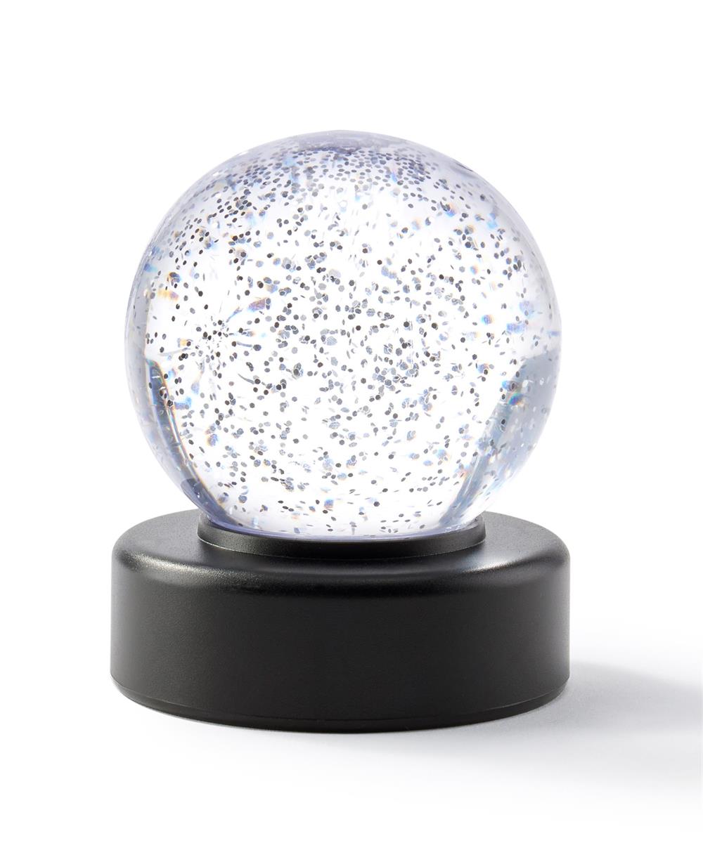 ABS/PVC Color Changing Glitter Ball, L:2.91"xW:2.91"xH:3.54"