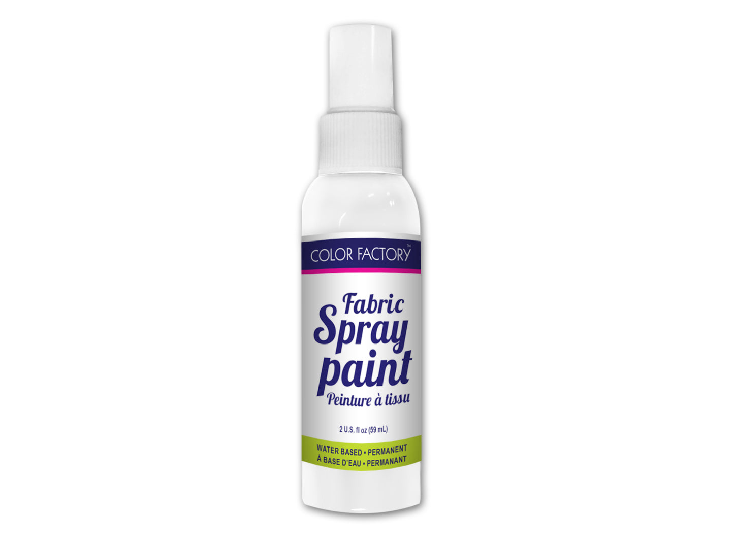 Color Factory Fabric Paint: 60ml (2fl.oz) Spray Paint J) White