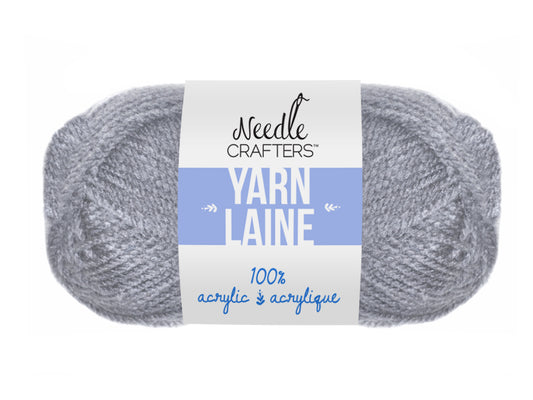 Needlecrafters: 50g Acrylic Yarn Standard Ball Dyed V) Light Grey