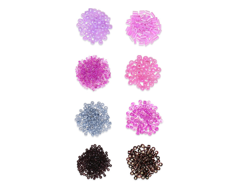 Glass Bead Kit: Rocailles/Seed Beads/Bugles 45g ULTIMIX F) Viola