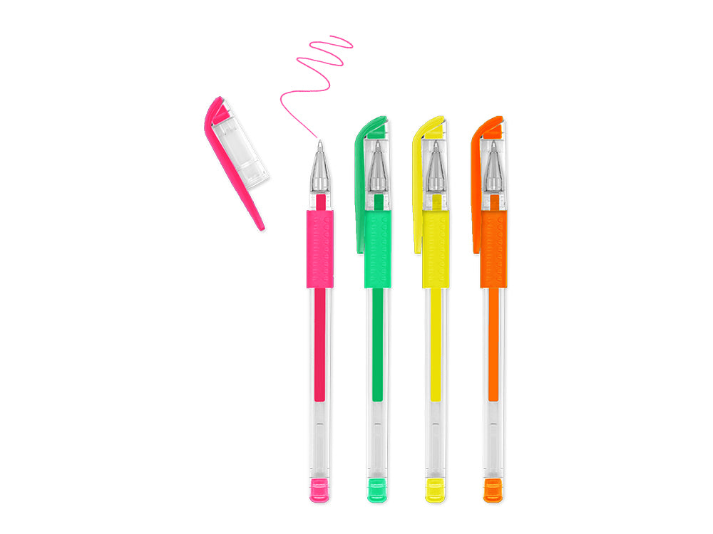 Scrapbook Gel Pens: 4/pack Acidfree Assorted PhotoSafe G) Neons