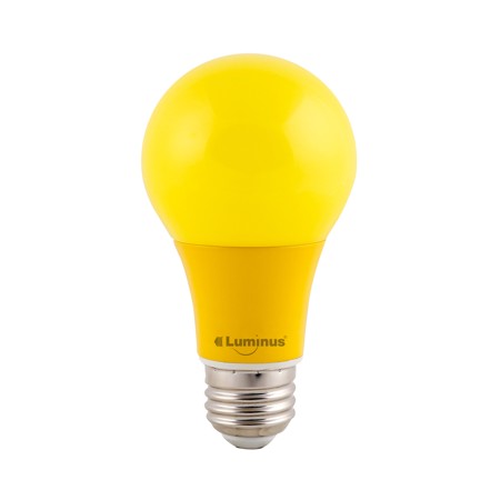 LUMINUS LED A19 BUG YELLOW LIGHT BULB 1/PK