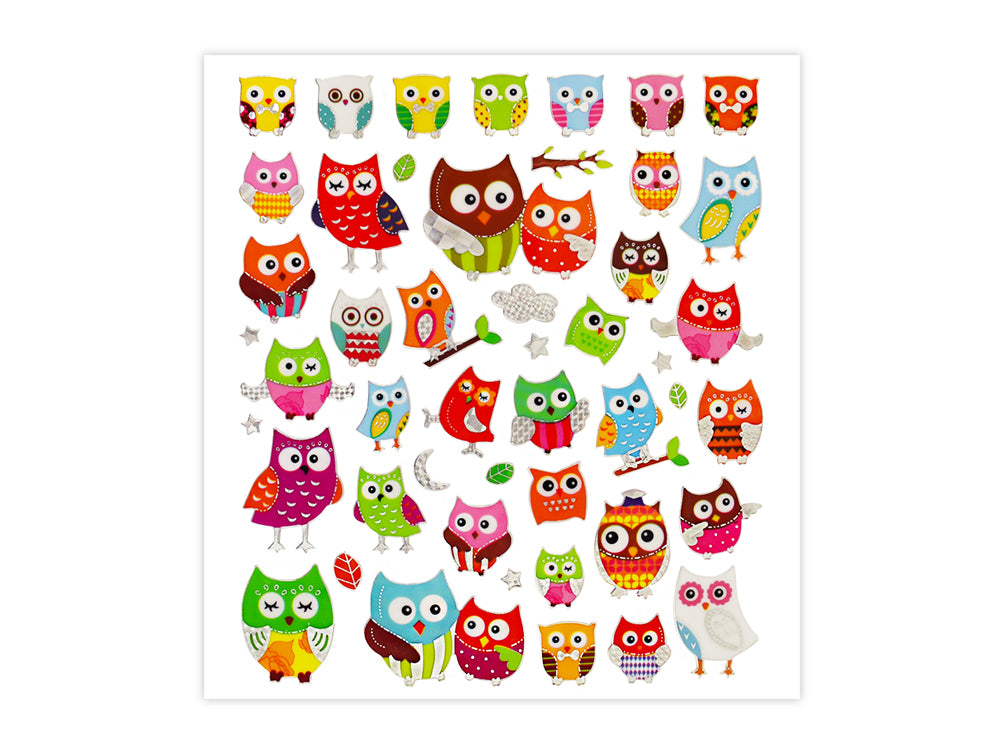 Paper Craft Stickers: 6"x6.5" Dazzle Effects O) Owl Jamboree