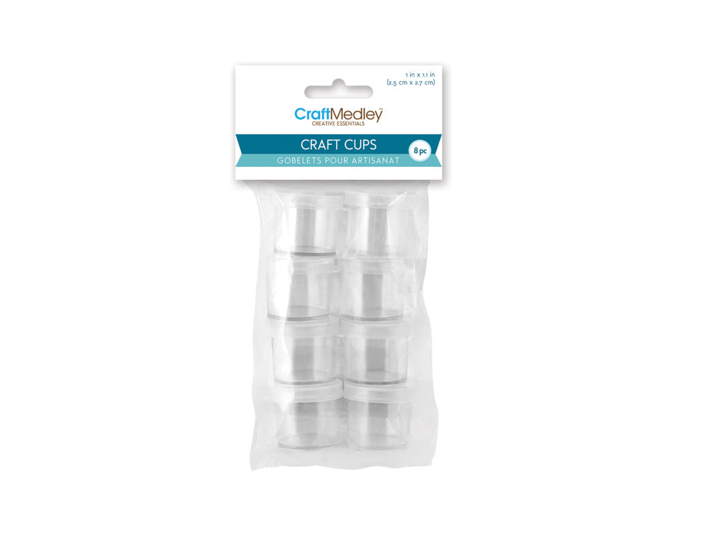 Craft/Bead Storage: 10ml (0.35 fl oz) Craft Storage Cups w/Lids x8