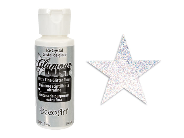 Glamour Dust Paint: 2oz Ultrafine Glitter Paint DGD01-DGD21 09 Ice Crystal