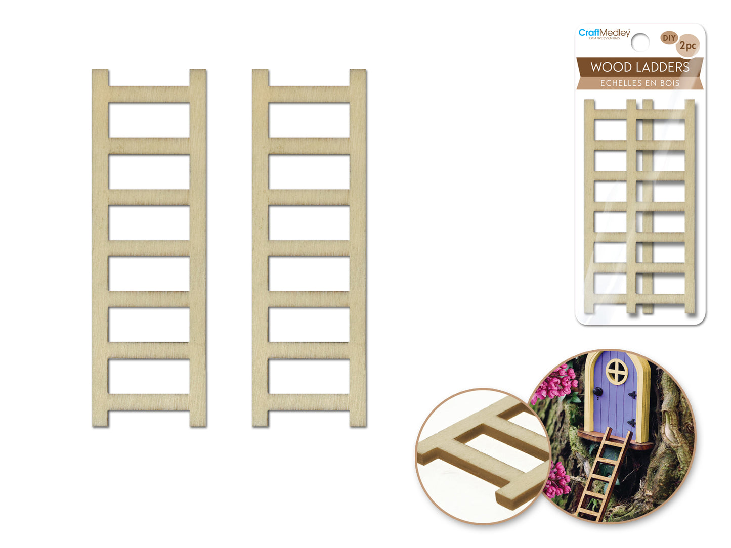 Craftwood: DIY Ladders C) 10x3.2cm 2pc