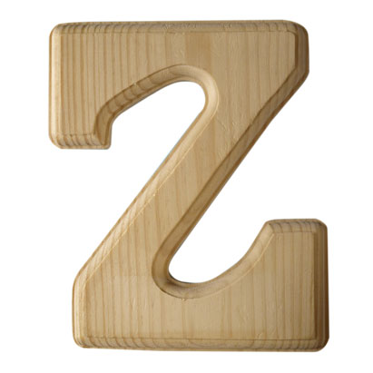 6" WOODEN BEVELED LETTERS (Z)