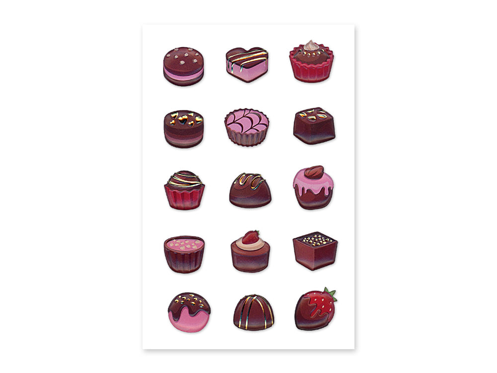 Paper Craft Sticker: 4.1"x7.5" 3D Treats Puffy A) Touch of Strawberry