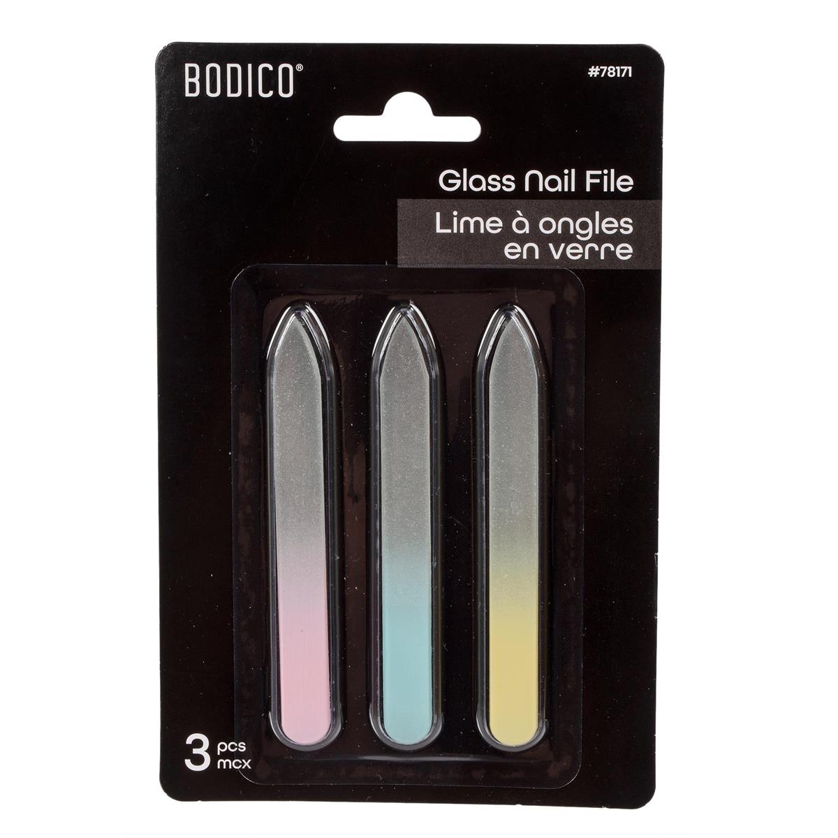 Bodico, 3pcs Glass Nail File each: 9*1cm, bc