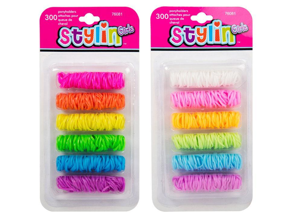 Stylin G, 300-PC mini ponyholders 2asst, b/c
