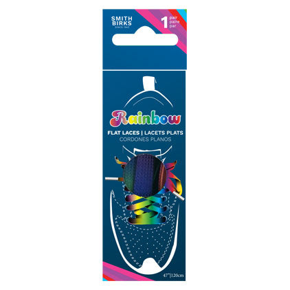 47" FLAT LACES-RAINBOW (1PR)