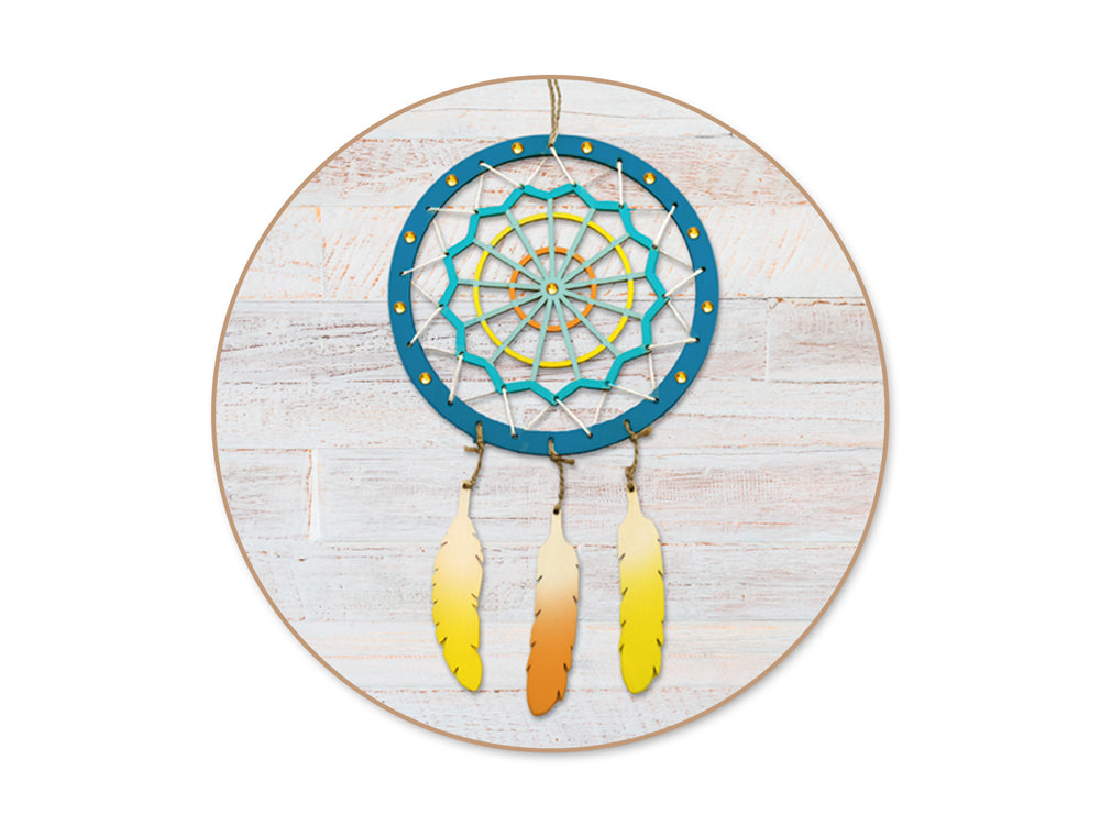 Wood Decor: 6.3"x7.9" DIY Dream Catcher w/Jute Hangers