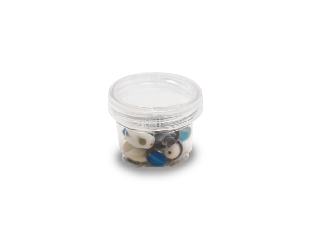 Craft/Bead Storage: 2"x1.5" Screw-Stack Canisters x3