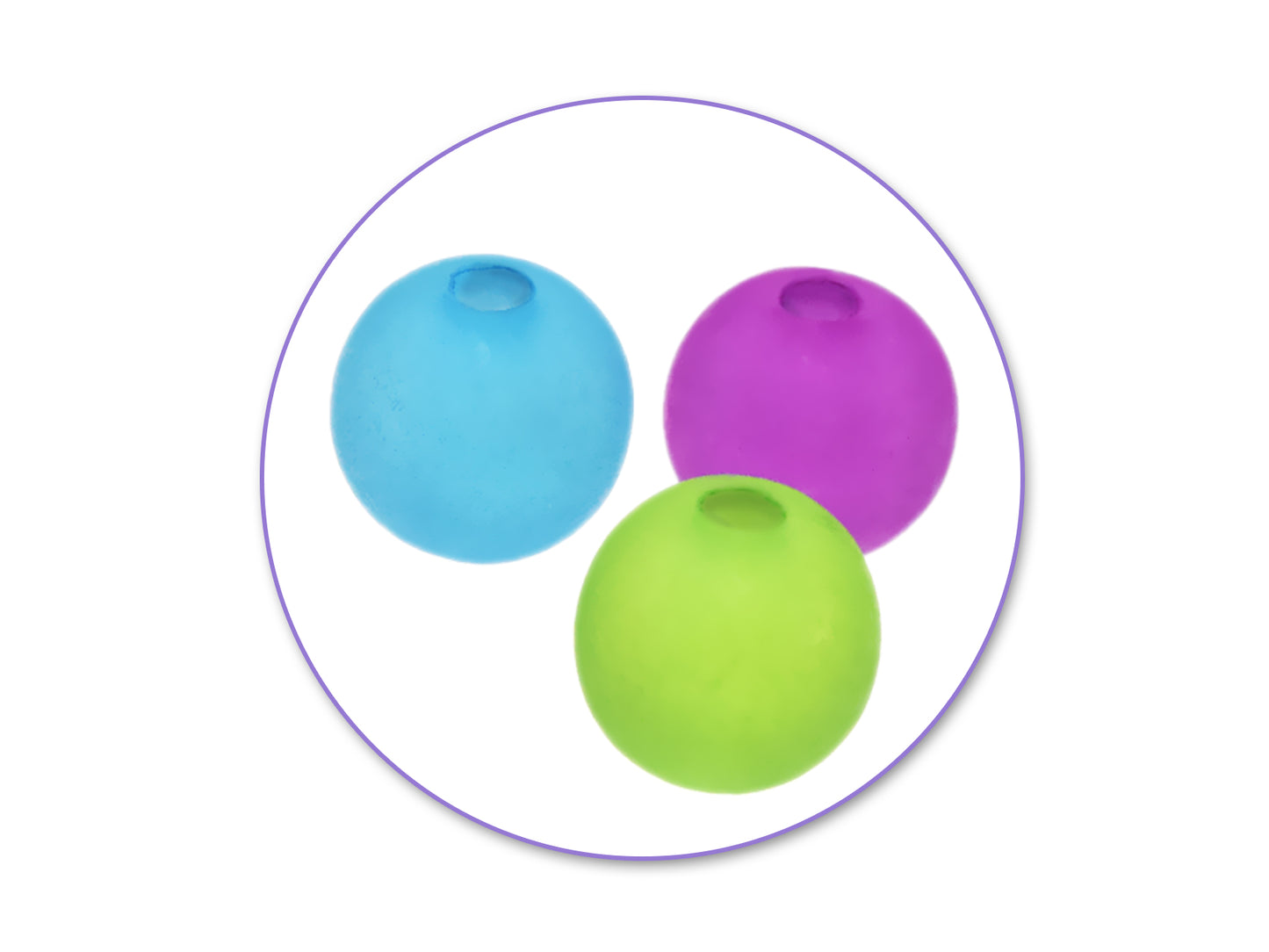 Acrylic Beads: 28g Multi-Packs A) 8mm Round Frosted