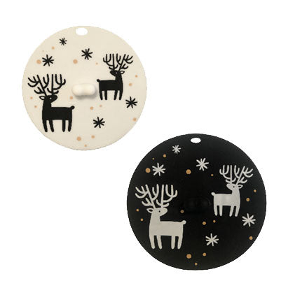 *SILICONE HOT PLATE-REINDEER -B/W