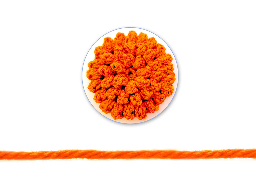 Needlecrafters: 50g Acrylic Yarn Standard Ball Dyed S) Pumpkin Orange
