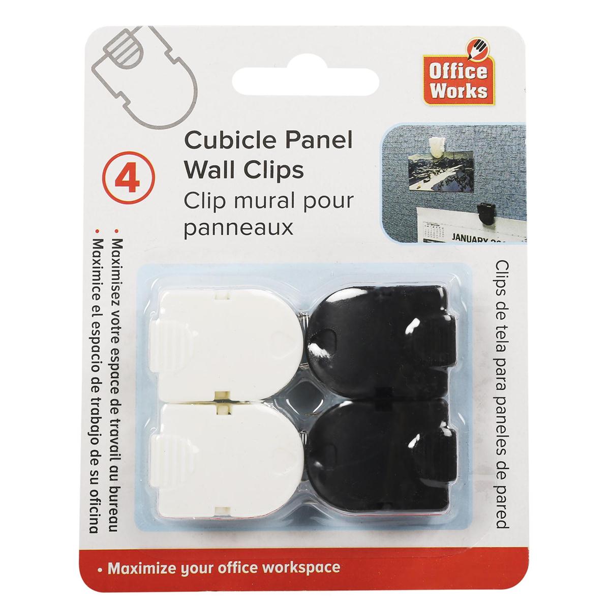 O.WKs. 4 pcs Cubical Wall Pins Blk and Wht x2
