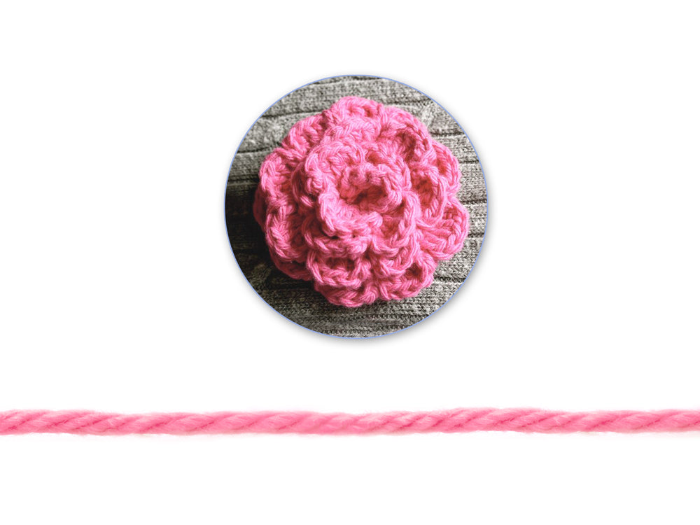 Needlecrafters: 50g Acrylic Yarn Standard Ball Dyed B) Baby Pink
