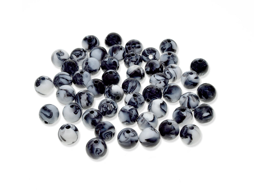 Acrylic Beads: 10mm Round Multi-Packs 25g B) Marble Classic