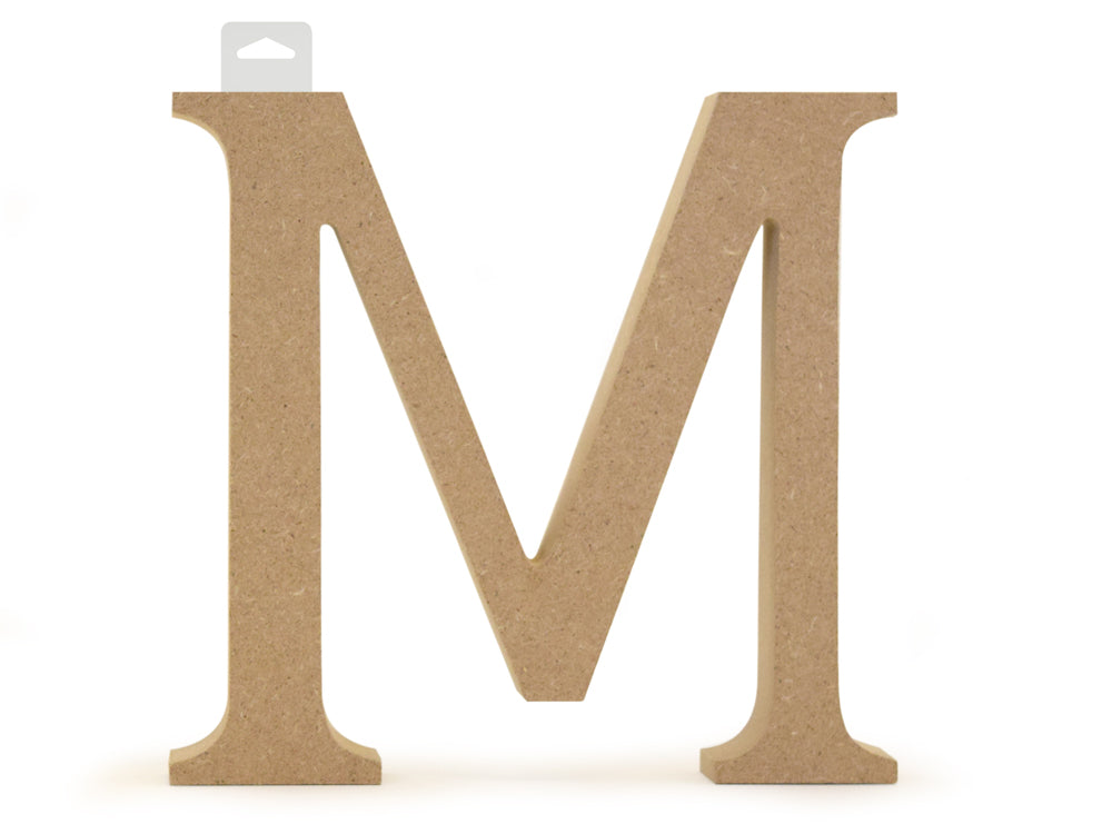 Wood Letters: 5 1/8" MDF Standing M