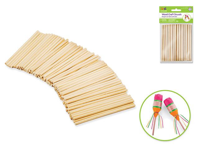 Craftwood: 1/8"x4" Natural Bamboo Dowel 100/pk