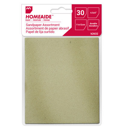 SANDPAPER - 30 PCS 4.5" x 5"
