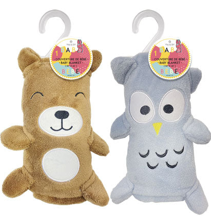 BABY BLANKETS 30''X40''-2 ASST