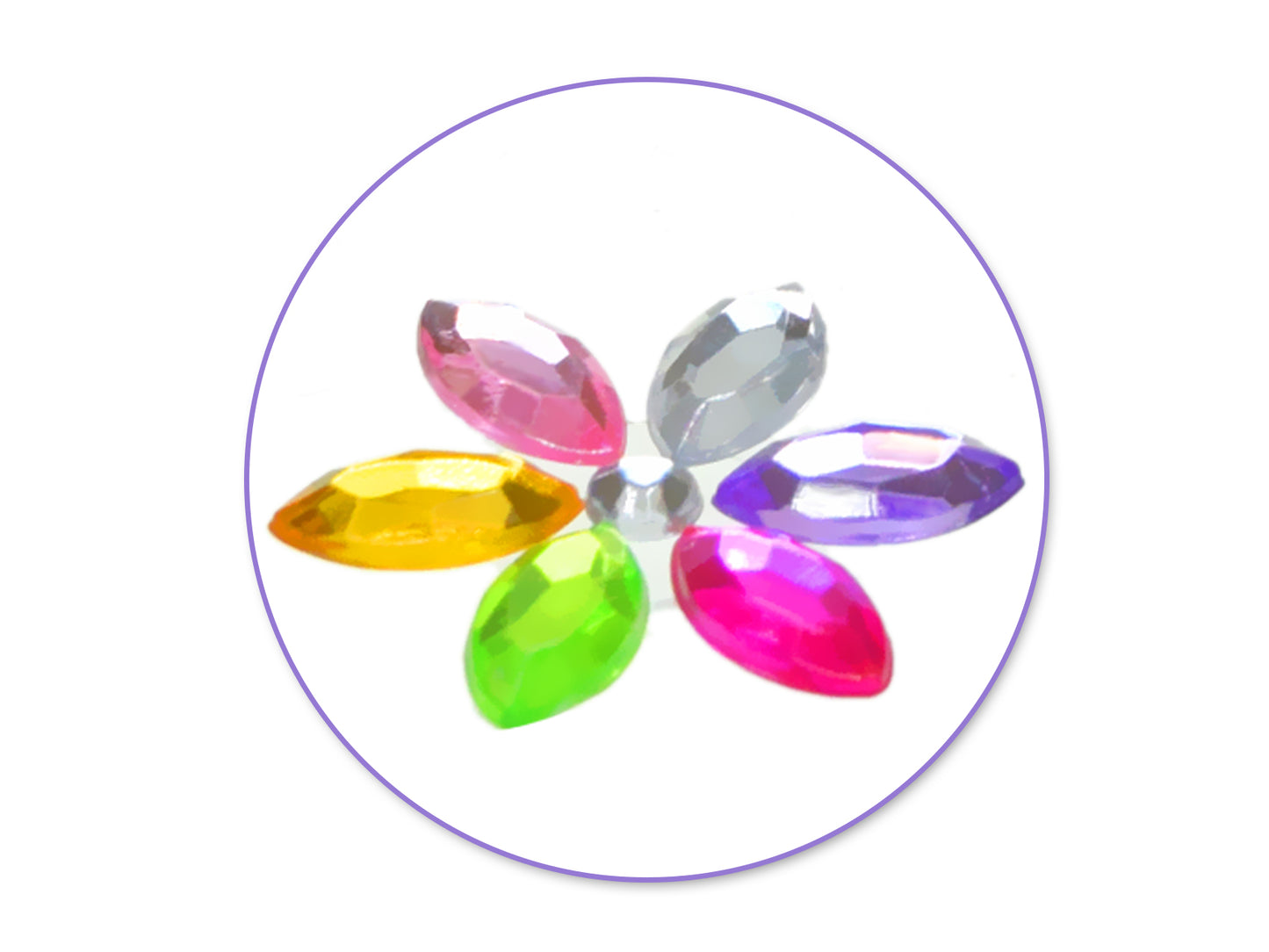 Paper Craft Sticker: 3.7"x6.1" Gem Icons A) Daisy Dazzle