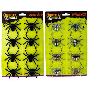 G.Ghouls 8CT 2.5" Spiders ,Flocked, t.o.c.
