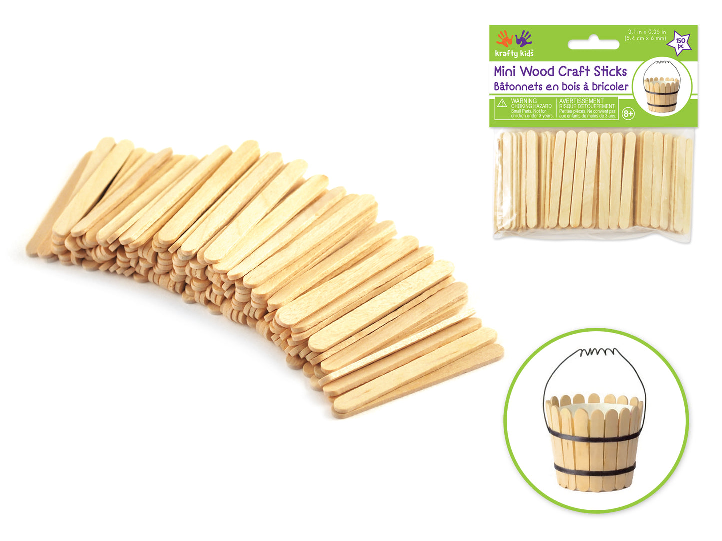 Craftwood: 2 1/8"x1/4" Mini Craft Sticks 150/pk