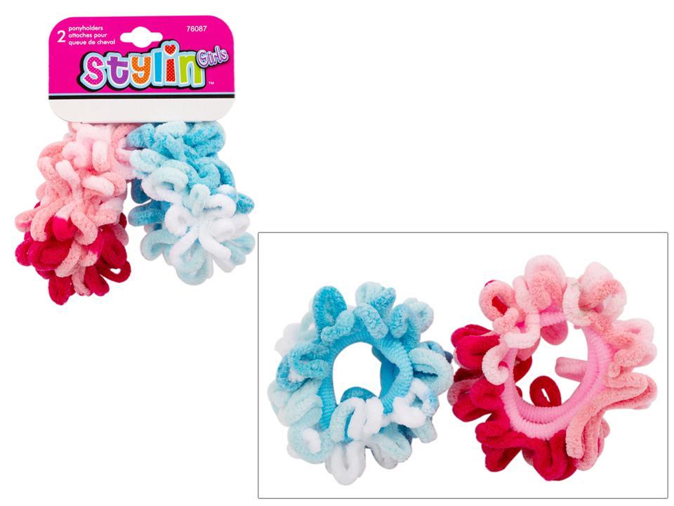 Stylin G, 2-pc Loopy Hair Ponyholders, hc