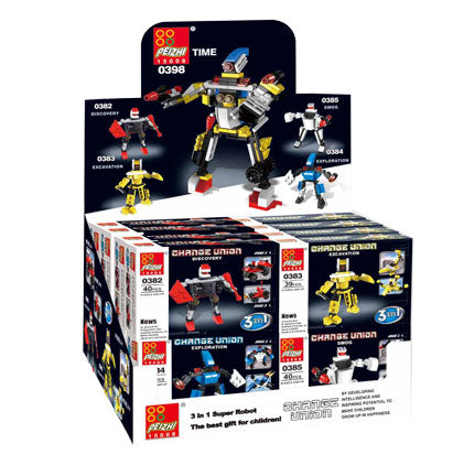 BLOCKS-3IN1 SUPER ROBOTS-16/PD